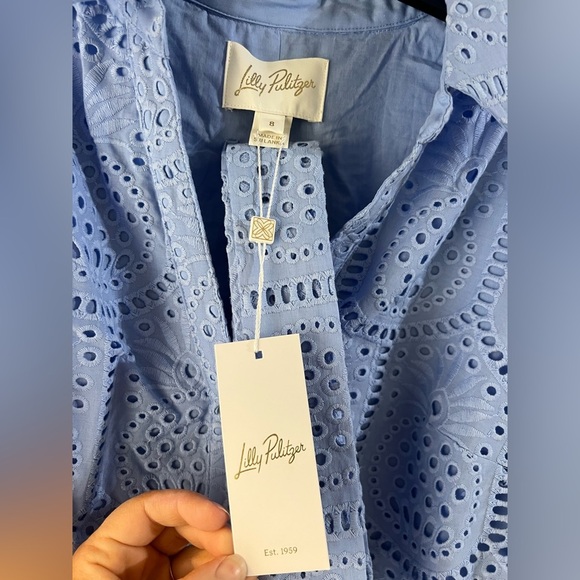 NWT Lilly Pulitzer Eira Eyelet Midi Shirtdress 8 - Picture 10 of 13
